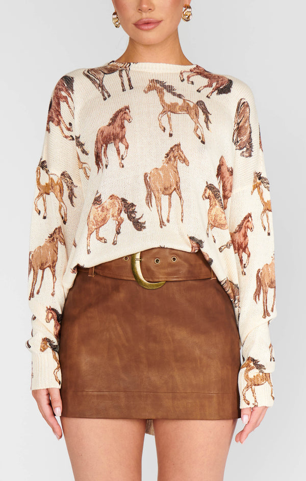 show me your mumu: maverick mini skirt -chestnut brown faux leather