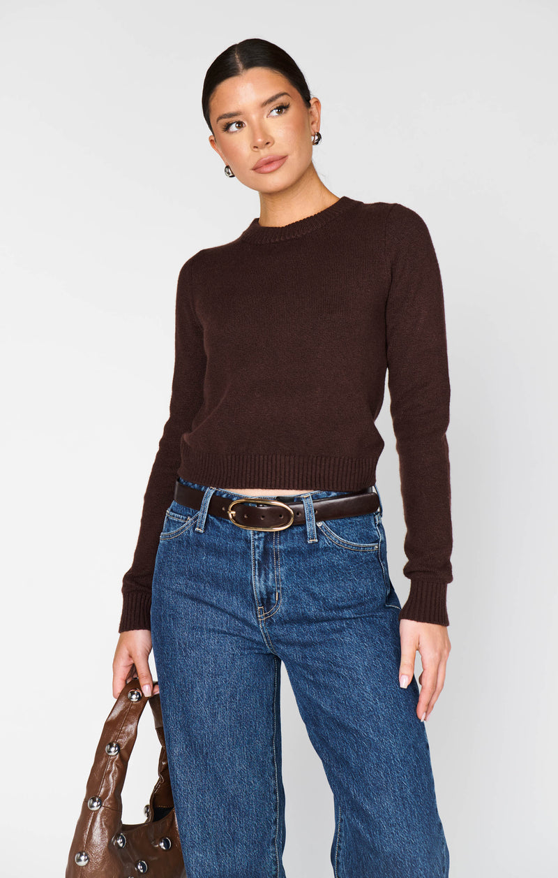 show me your mumu: tuck in sweater-mocha knit