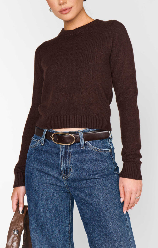 show me your mumu: tuck in sweater-mocha knit