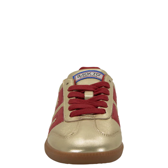 back 70: cloud sneaker-gold/red