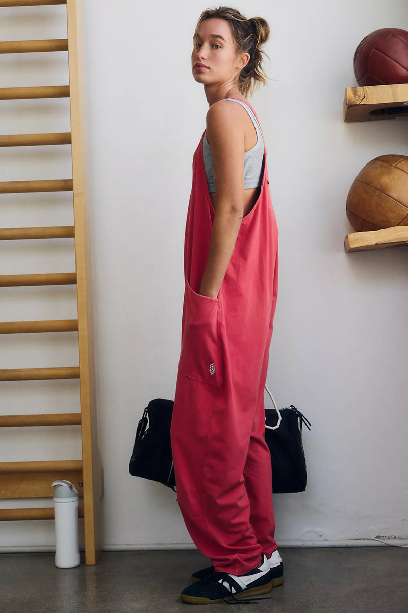 free people: hot shot onesie-victory red