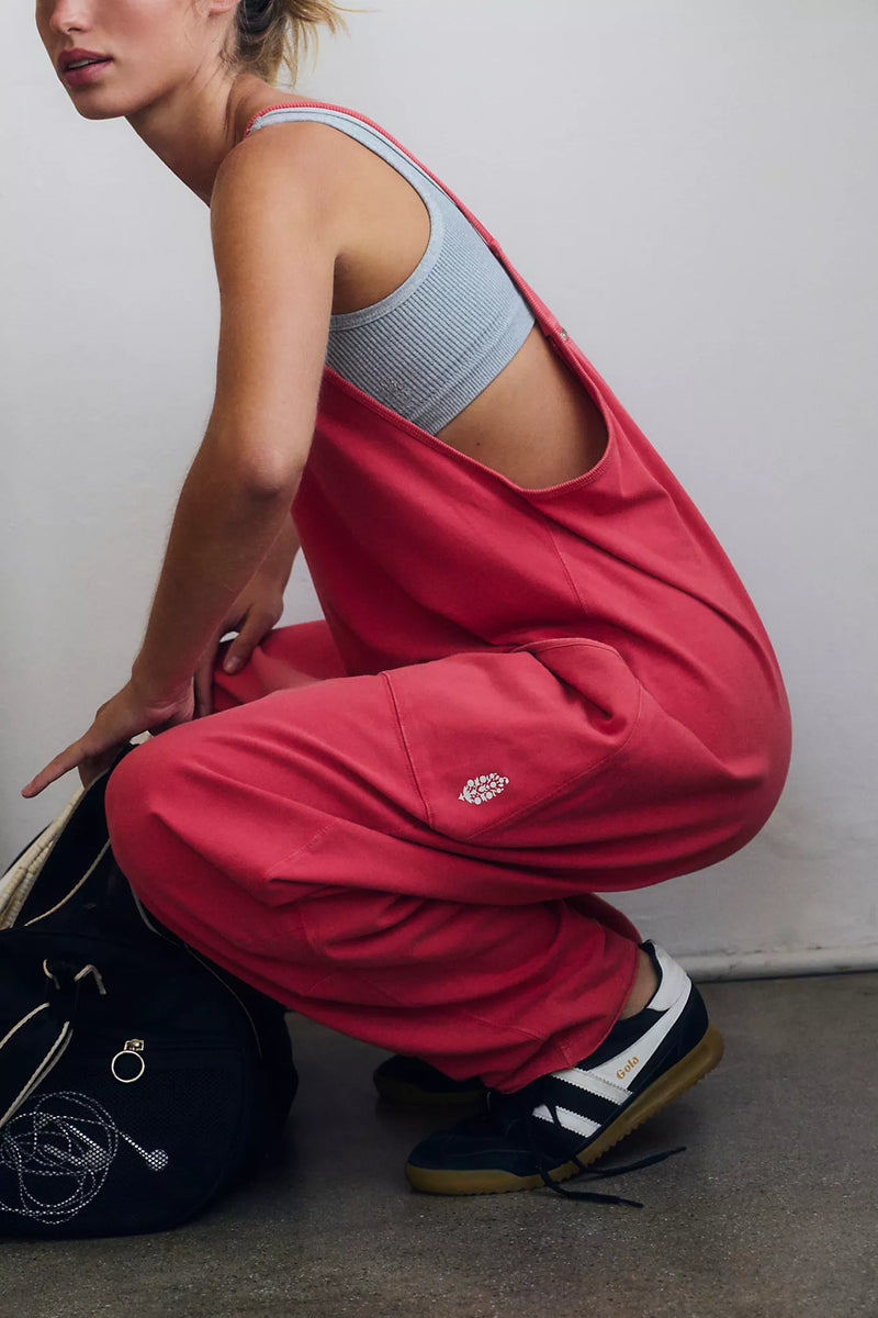 free people: hot shot onesie-victory red