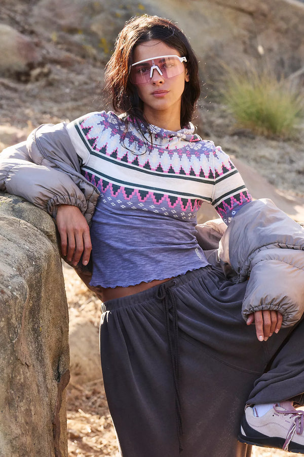 free people: printed breathe easy long sleeve-faire isle