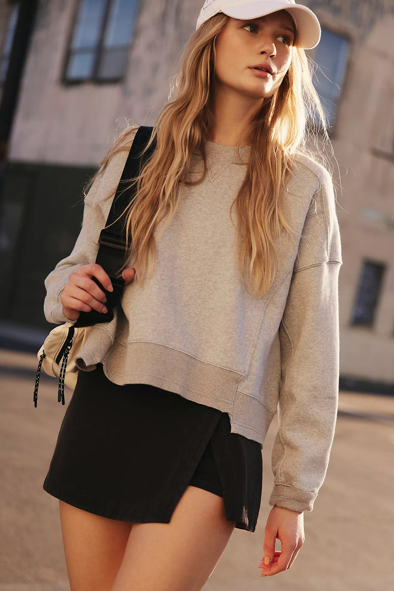 free people: hot shot mini skort-black