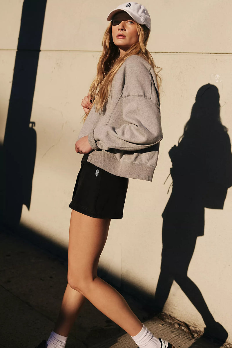 free people: hot shot mini skort-black