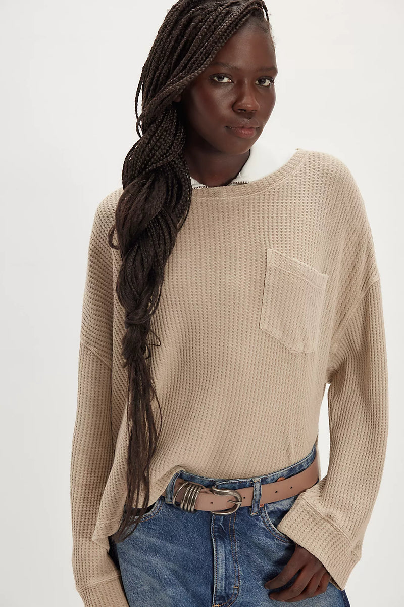 free people: dawson pocket thermal-smoothe stone