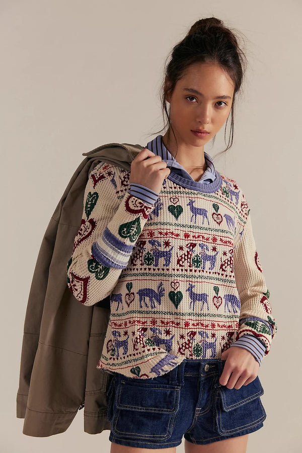 free people: blissful layering tee-snowdrop combo