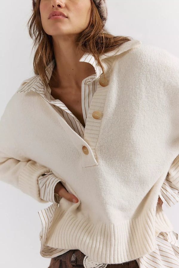 free people: trading up polo-ivory