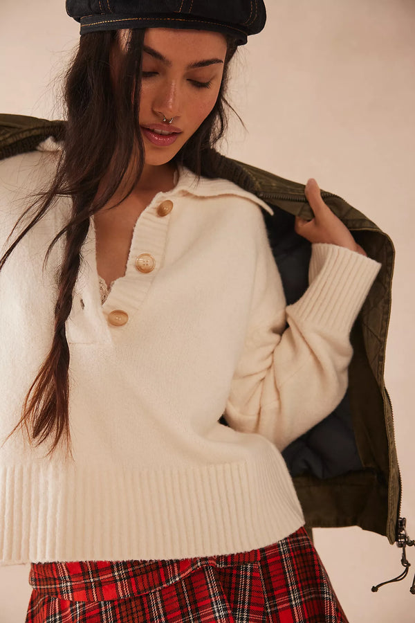 free people: trading up polo-ivory