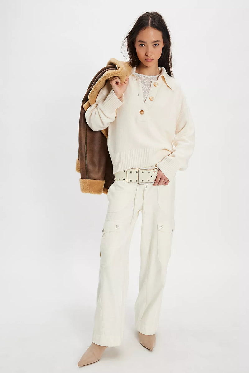 free people: trading up polo-ivory