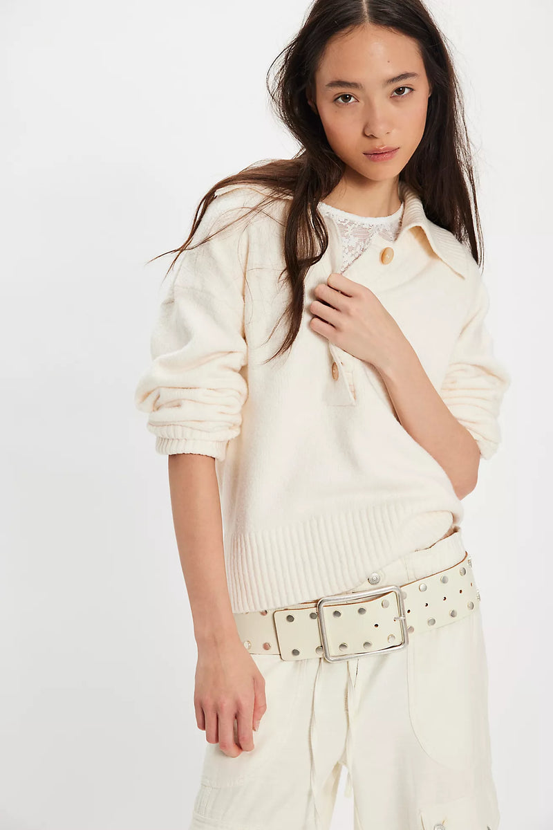 free people: trading up polo-ivory