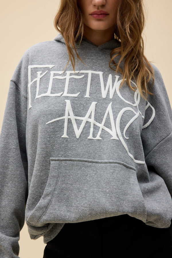 daydreamer: fleetwood mac logo oversized hoodie-heather grey
