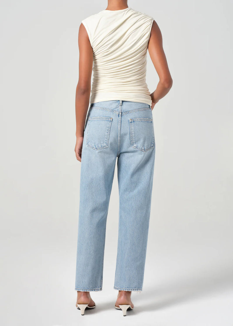 agolde: 90's crop mid rise loose straight- in force
