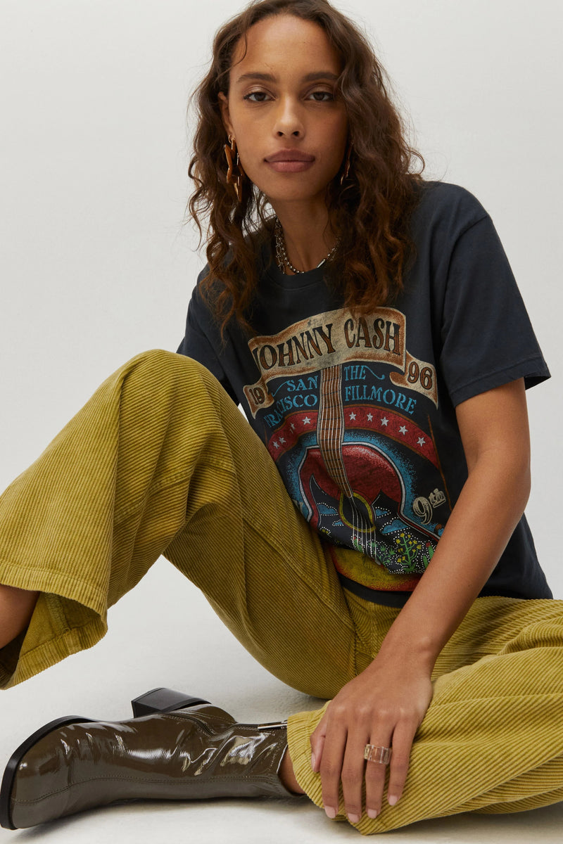 daydreamer: johnny cash fillmore show boyfriend tee-vintage black