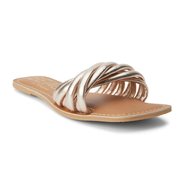 matisse: gale slide sandal-gold